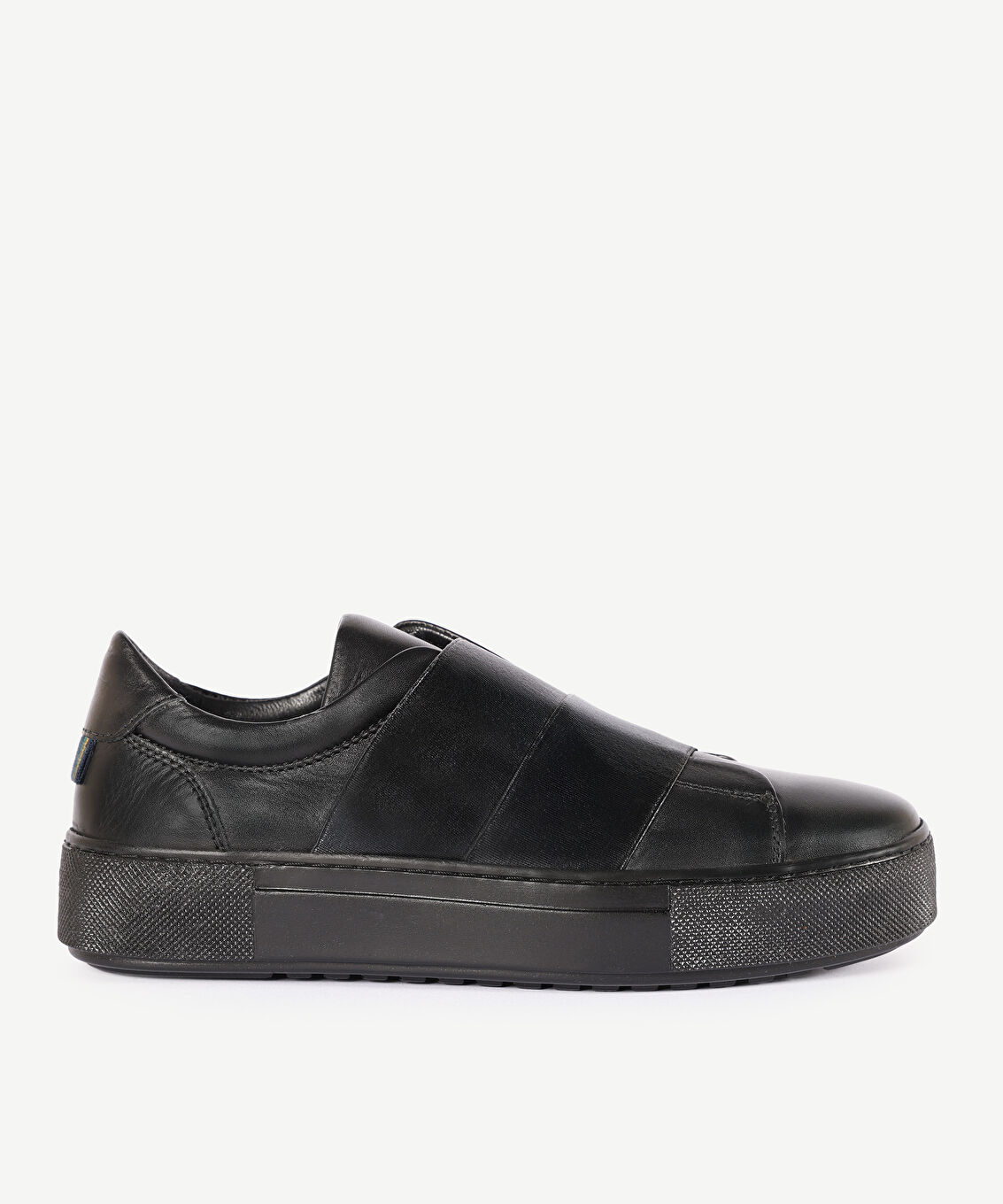 Lastikli Deri Sneaker