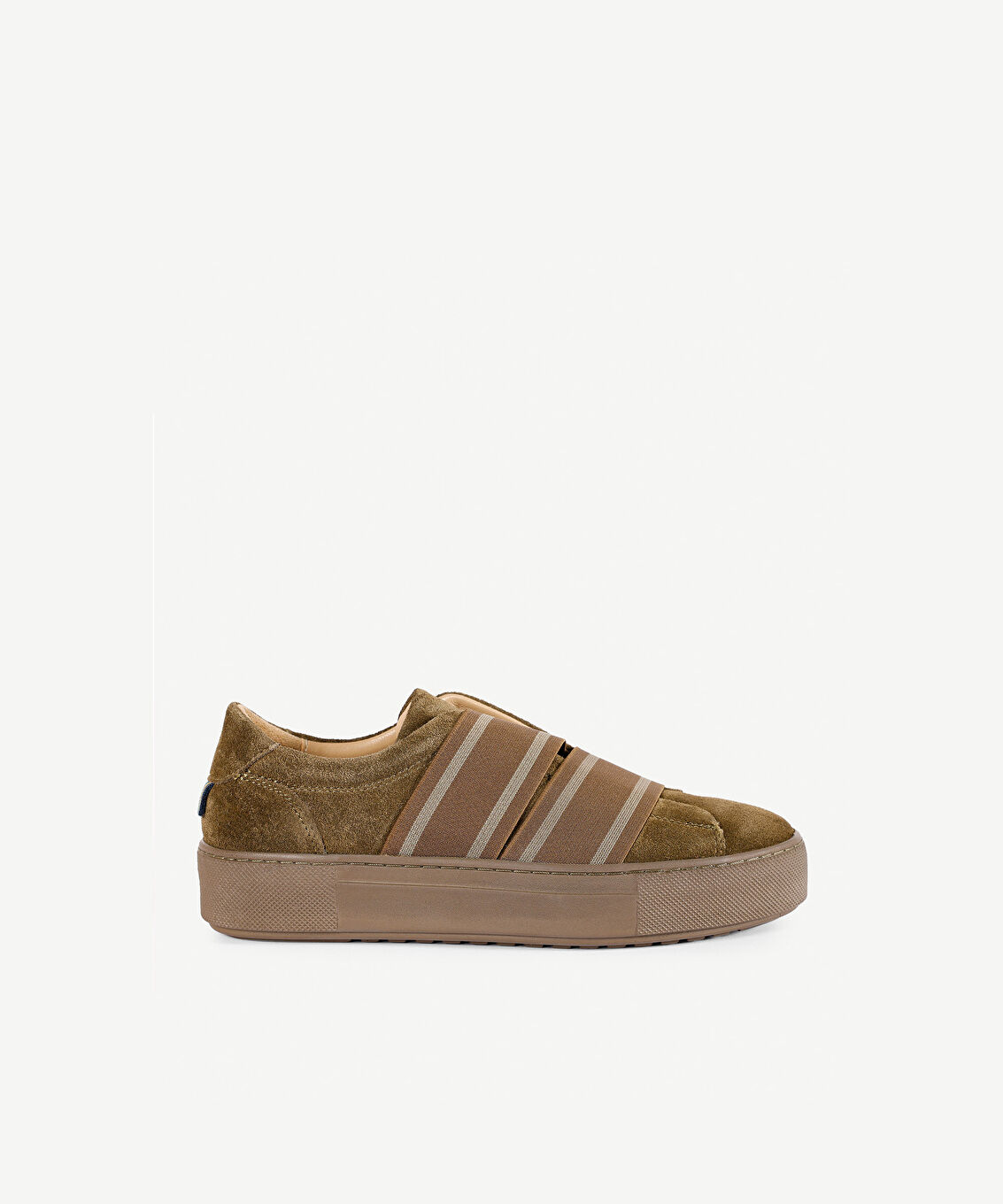 Lastikli Deri Sneaker