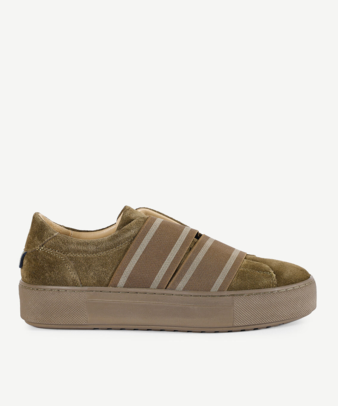 Lastikli Deri Sneaker