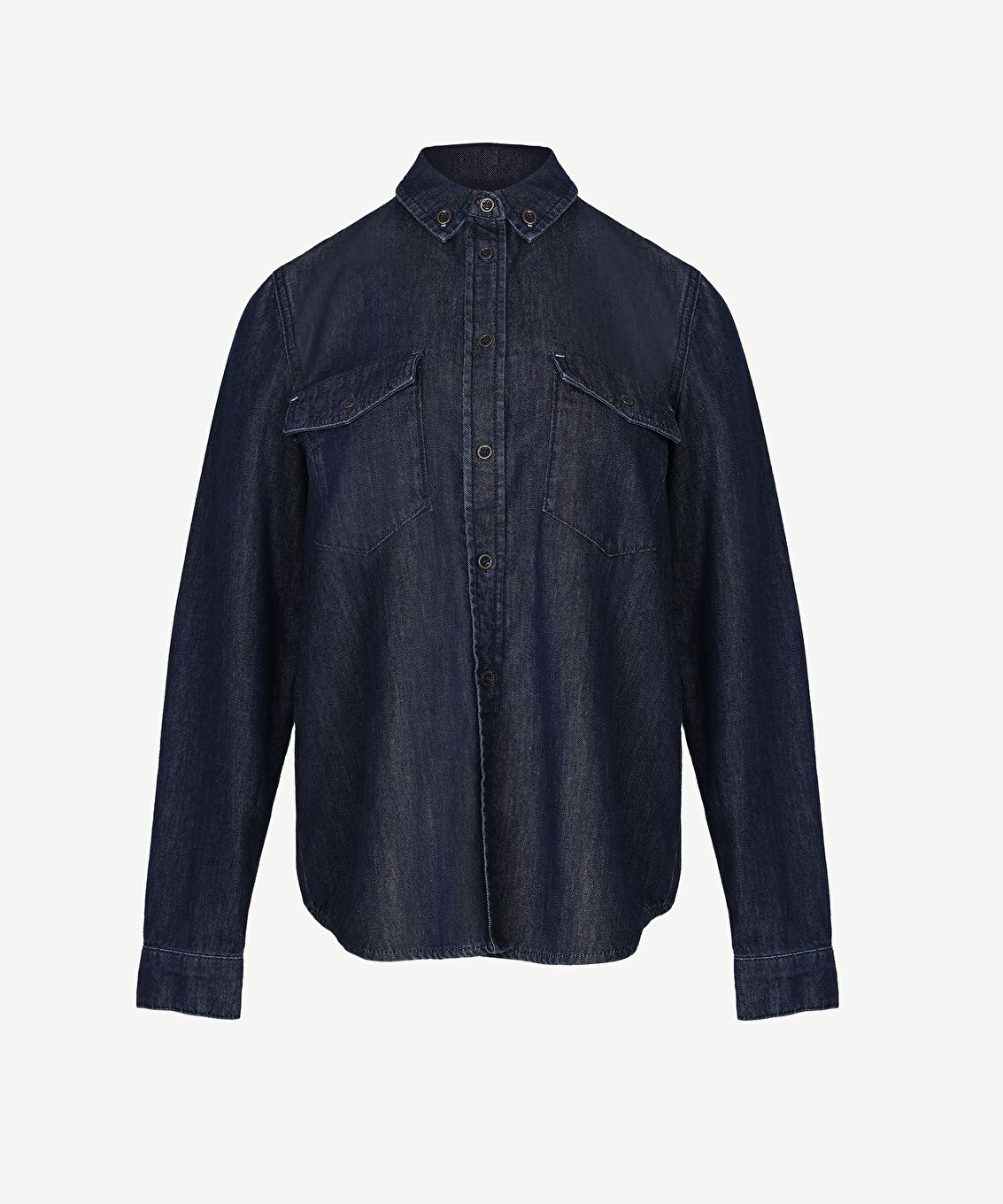 Cep Detaylı Denim Gömlek