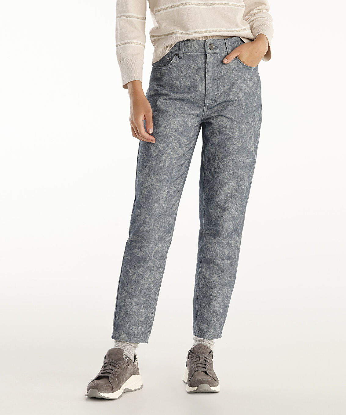 Normal Bel Düz Kalıp Denim Pantolon