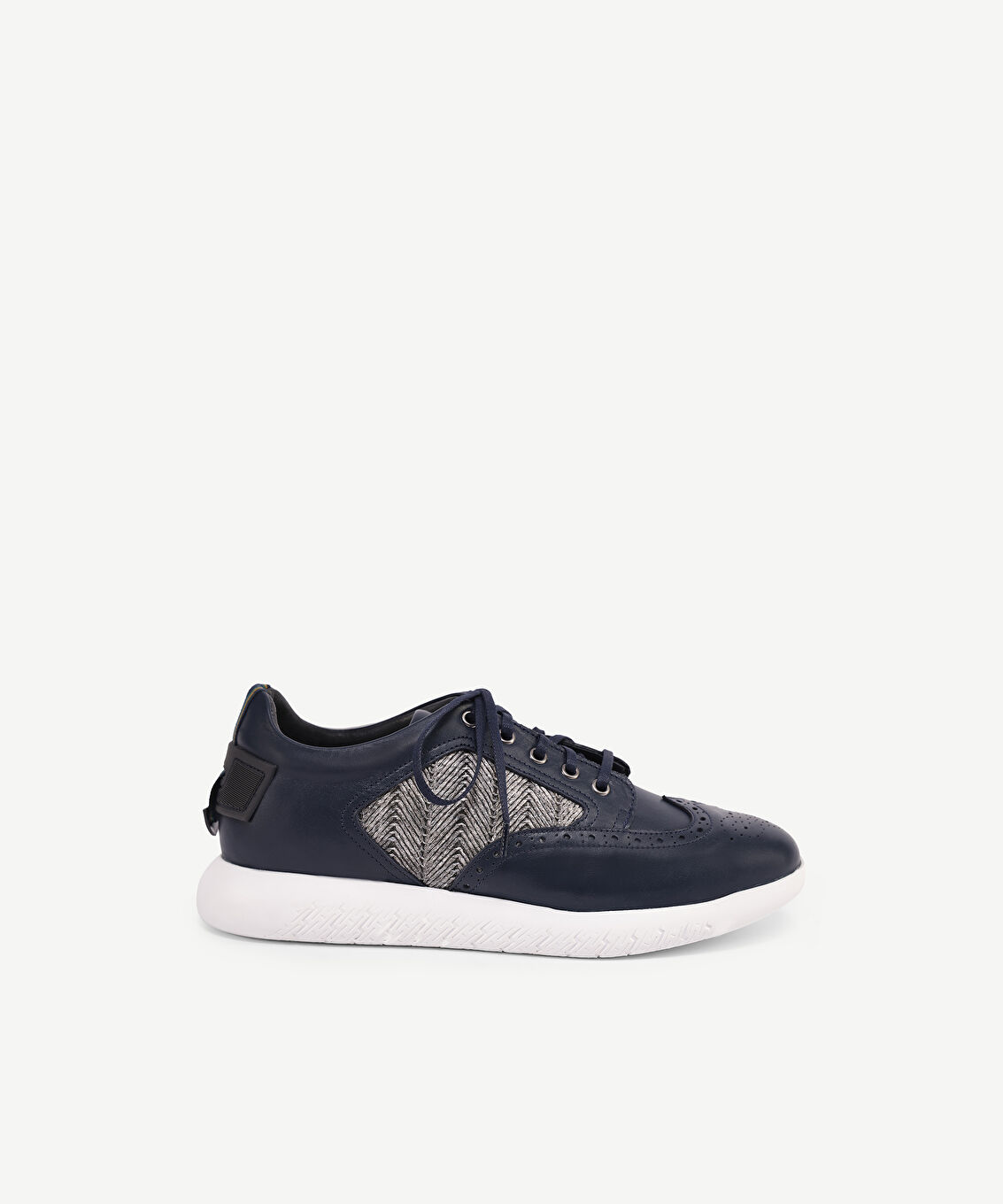 Hasır Detaylı Deri Sneakers