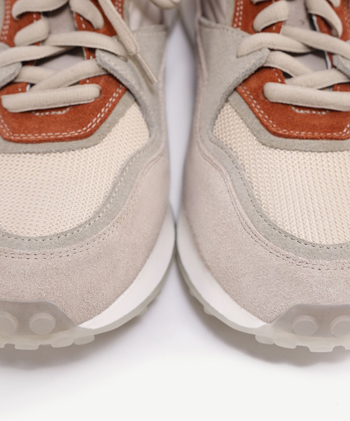 Kumaş Detaylı Deri Sneaker
