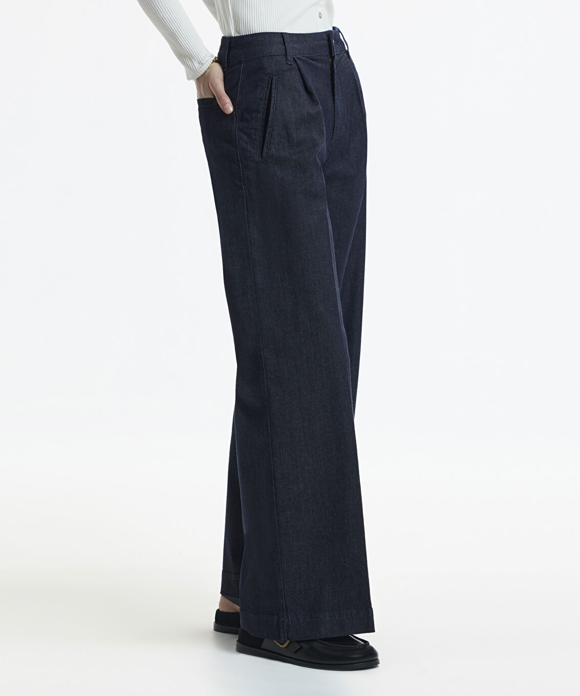 Geniş Paca Denim Pantolon