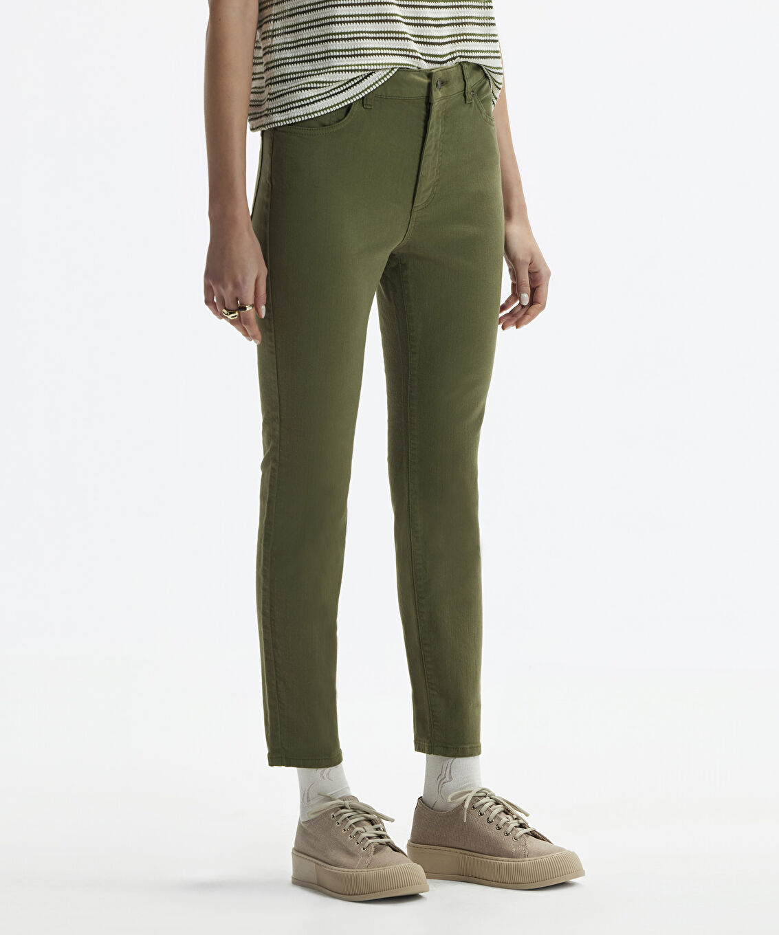 Skinny Fit Non Denim Pantolon