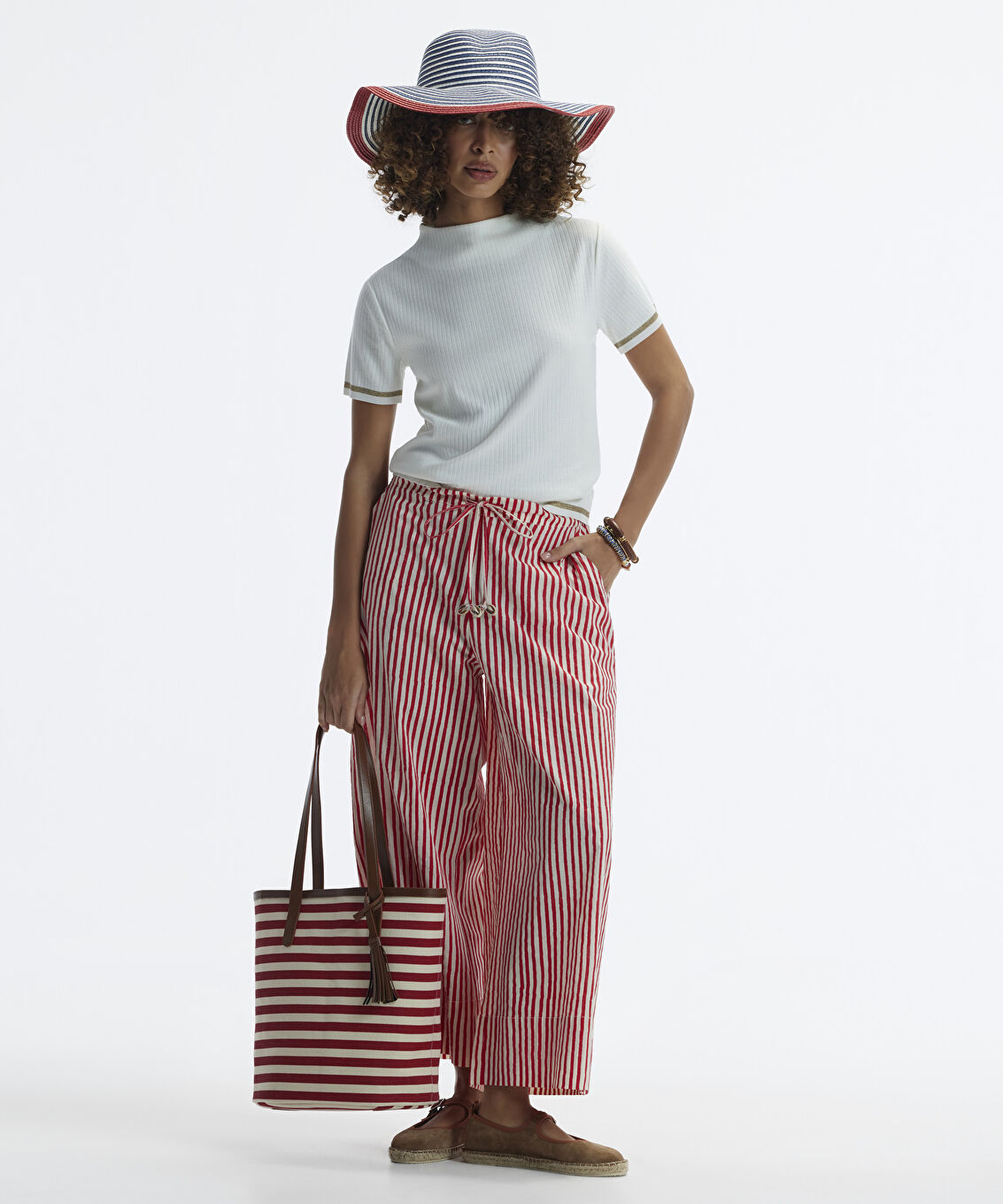Culotte Fit Beli Bağlamalı Pantolon