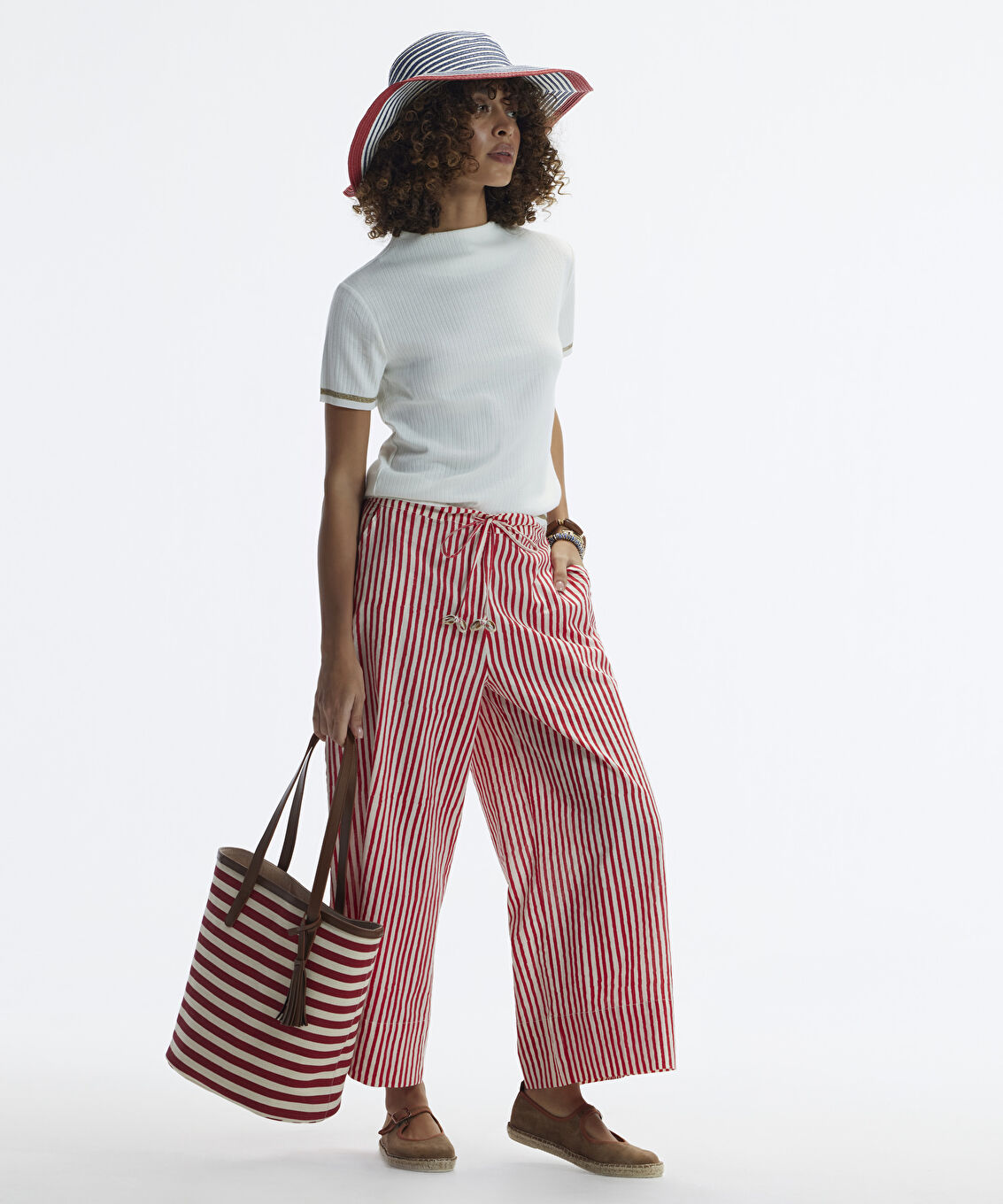 Culotte Fit Beli Bağlamalı Pantolon