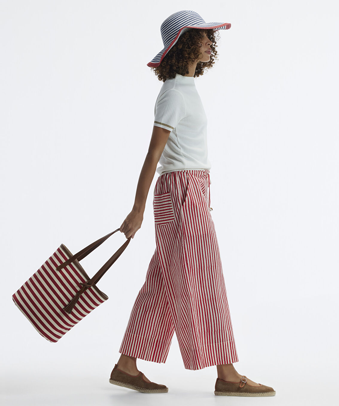 Culotte Fit Beli Bağlamalı Pantolon