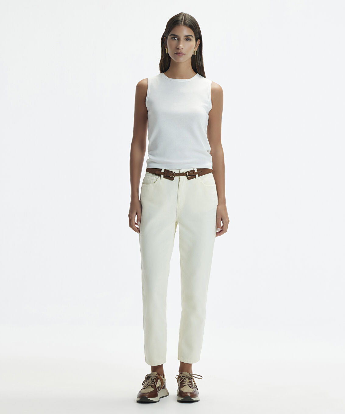Düz Paça Denim Pantolon