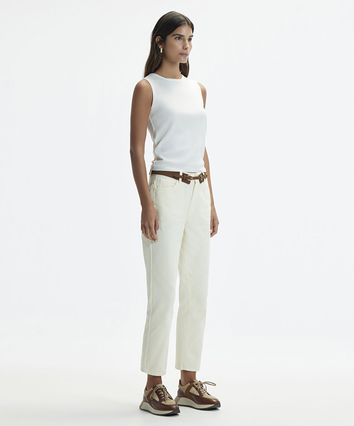 Düz Paça Denim Pantolon