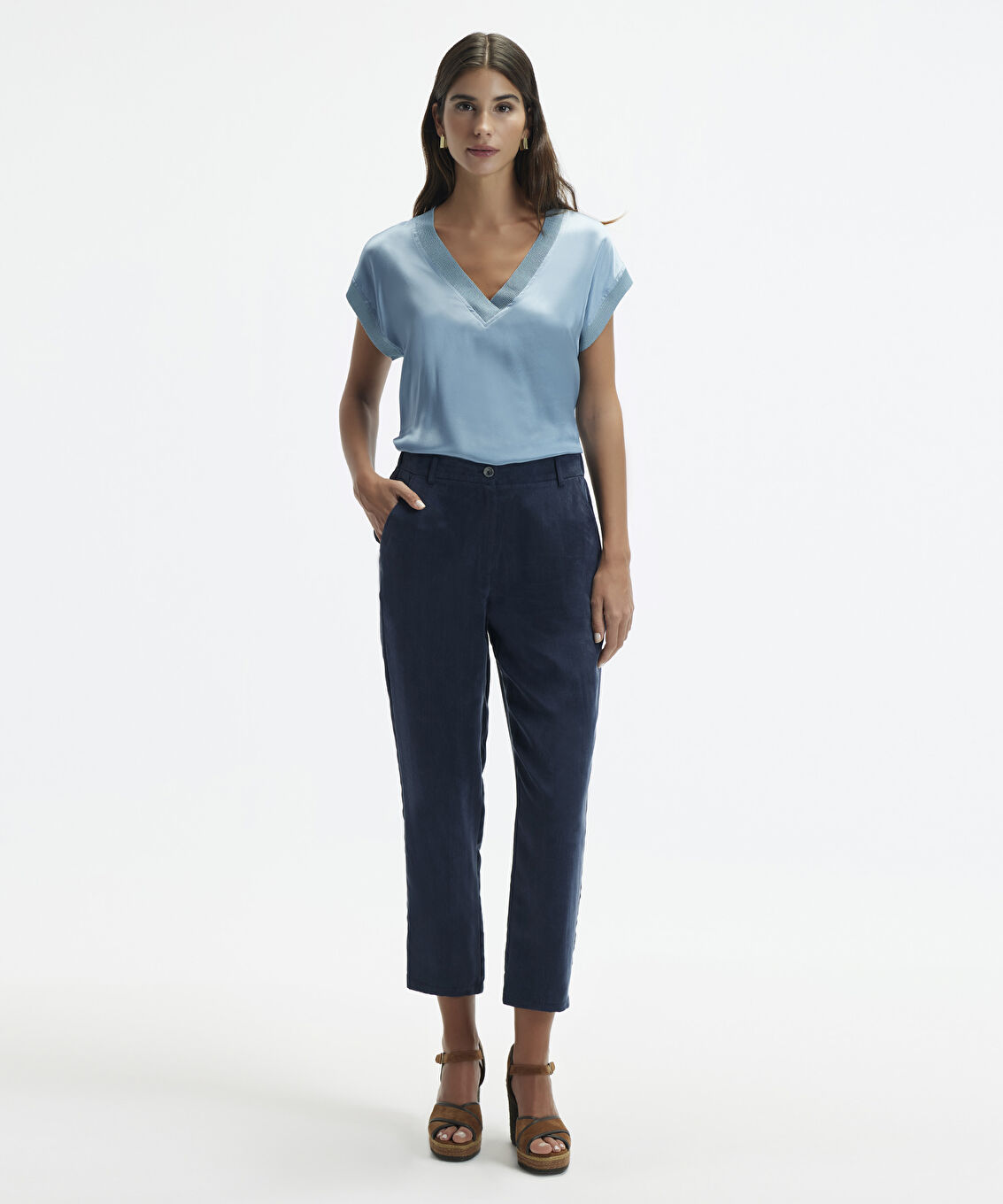 Dar Paça Cropped Pantolon