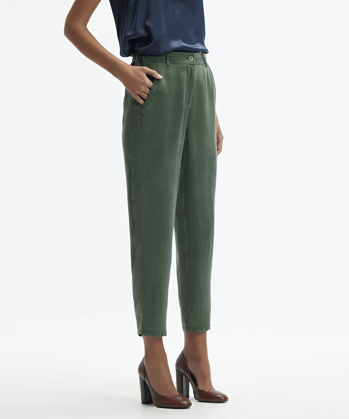 Dar Paça Cropped Pantolon