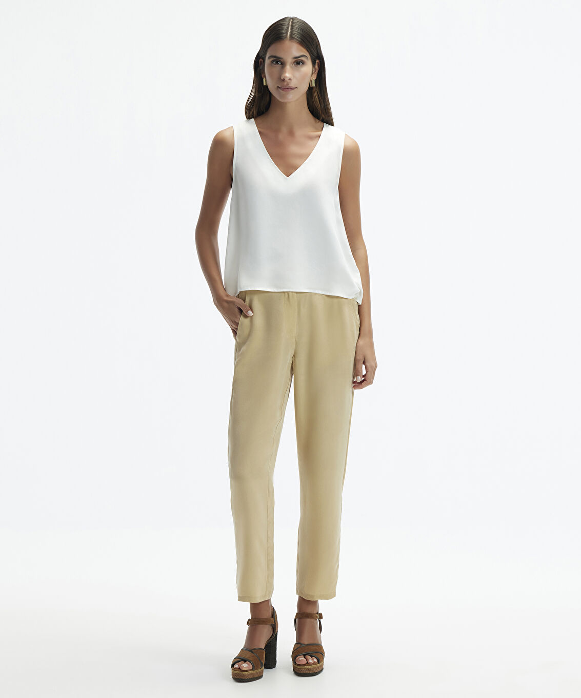 Dar Paça Cropped Pantolon