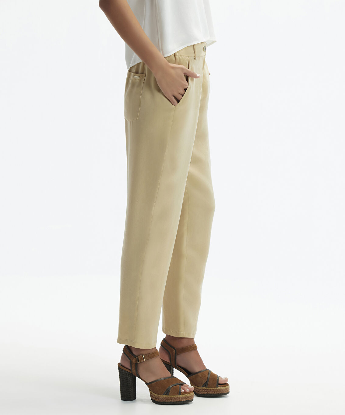 Dar Paça Cropped Pantolon