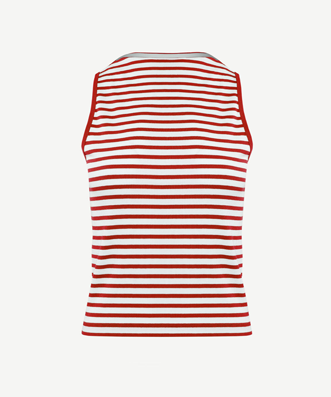 Dık Yaka Kolsuz T-Shirt
