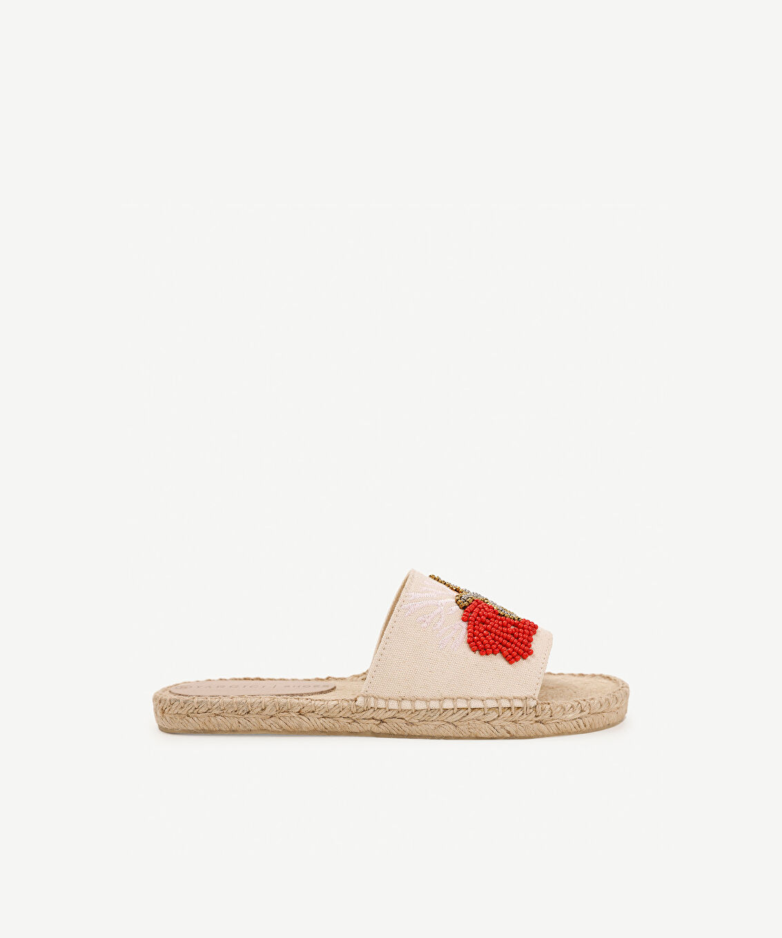 Boncuk İşlemeli Espadril Terlik