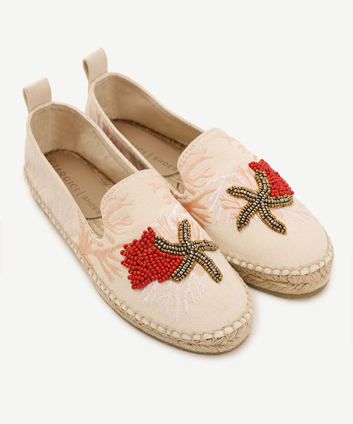 Işleme Detaylı Düz Taban Espadril