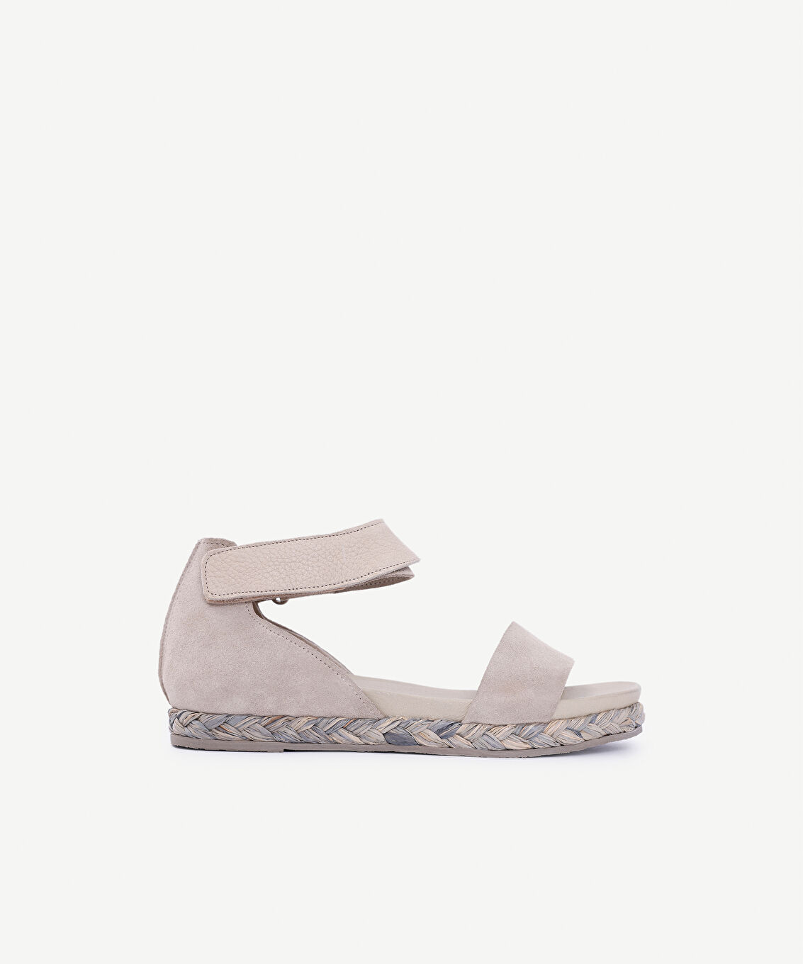 Tek Bantlı Deri Espadril Sandalet