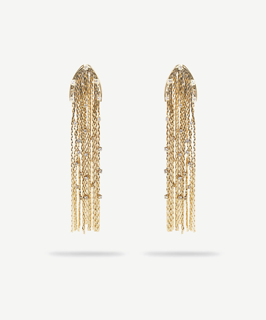 Sallantılı Gold Küpe