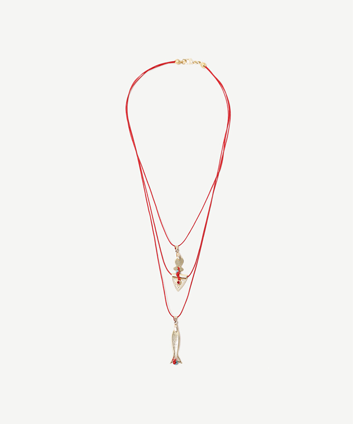 Charm Detaylı İp Kolye