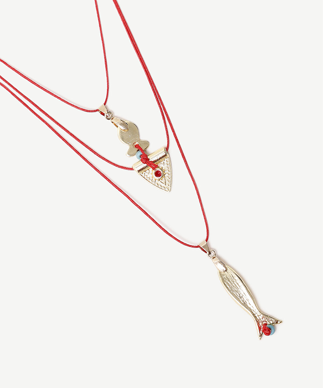 Charm Detaylı İp Kolye