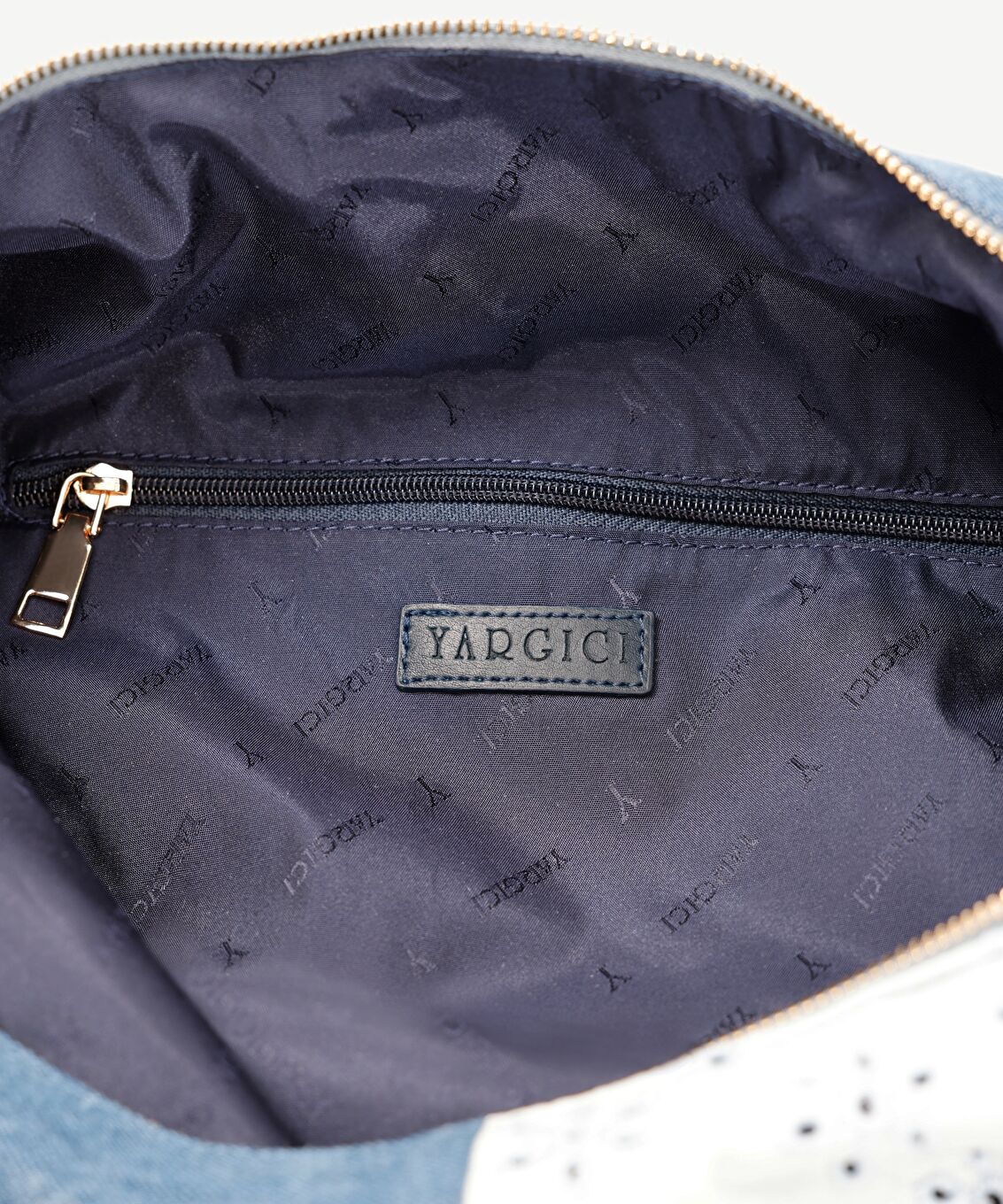 Patch Denim Kumaş Omuz Çantası