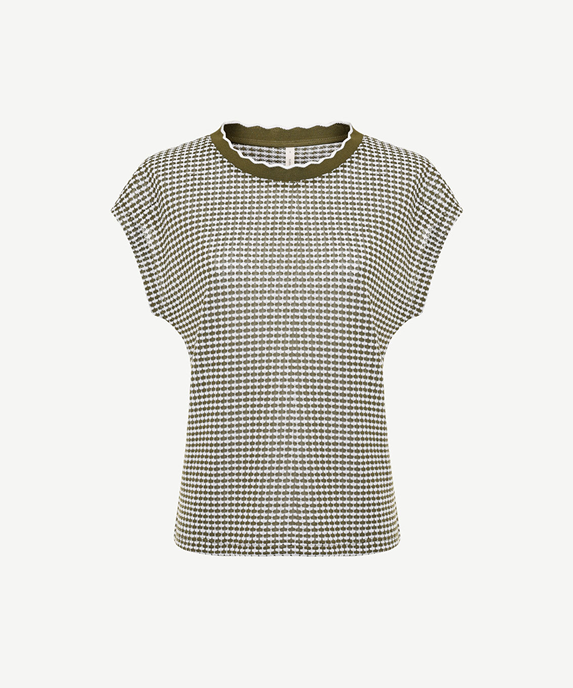 Yaka Ribana Detaylı Kolsuz T-shirt