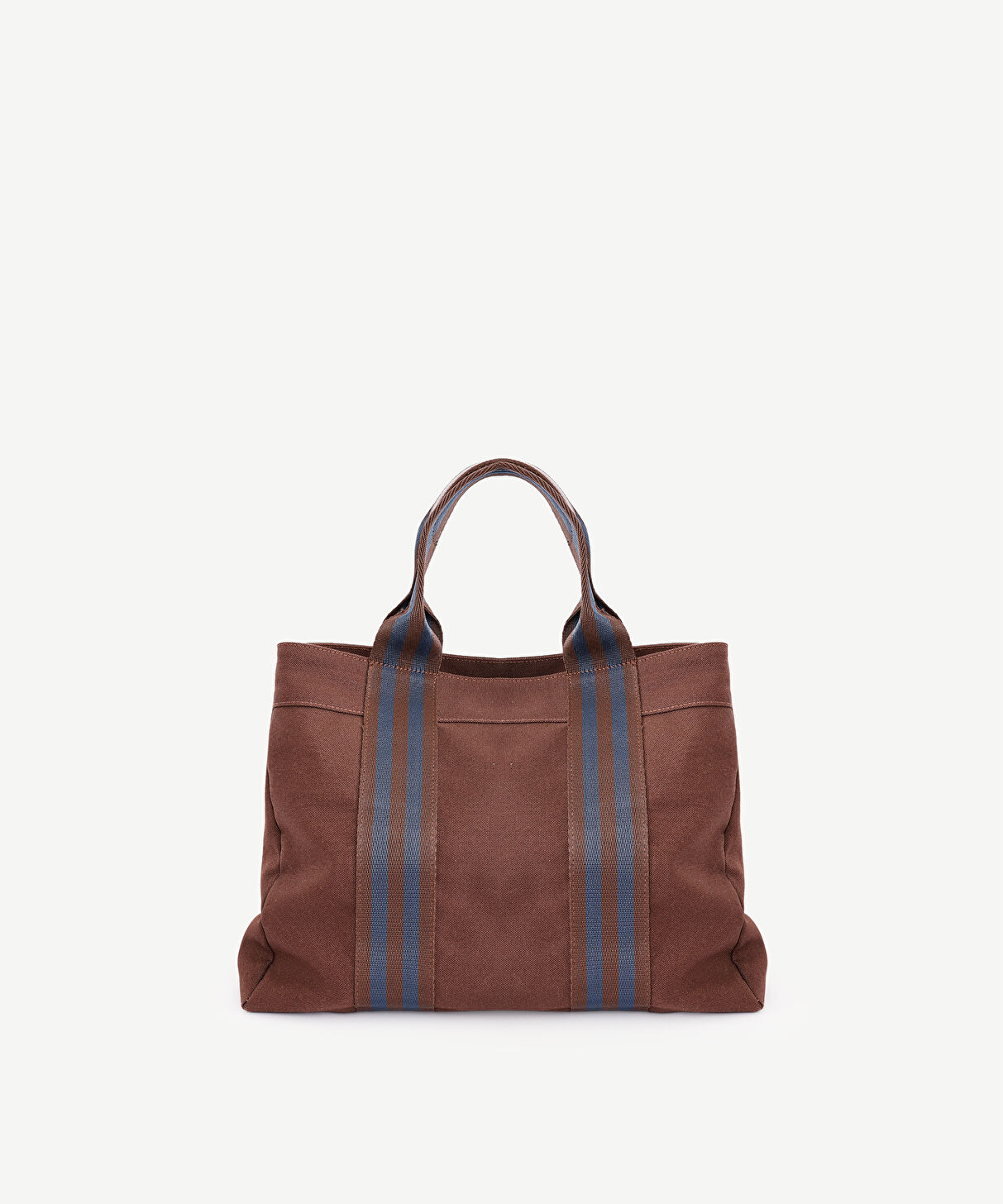 Yargıcı Kahverengi Kolon Detaylı Canvas El Çantası