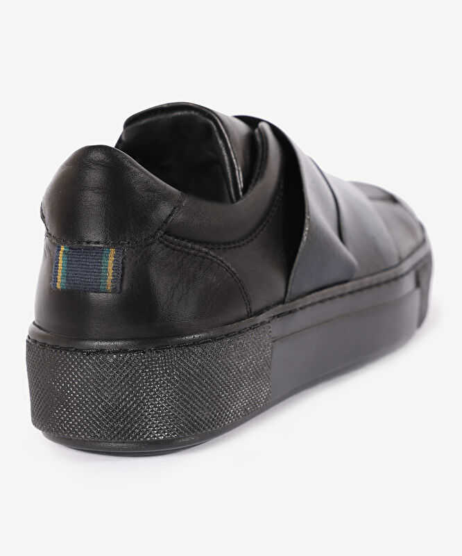 Lastikli Deri Sneaker