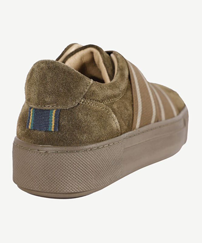 Lastikli Deri Sneaker