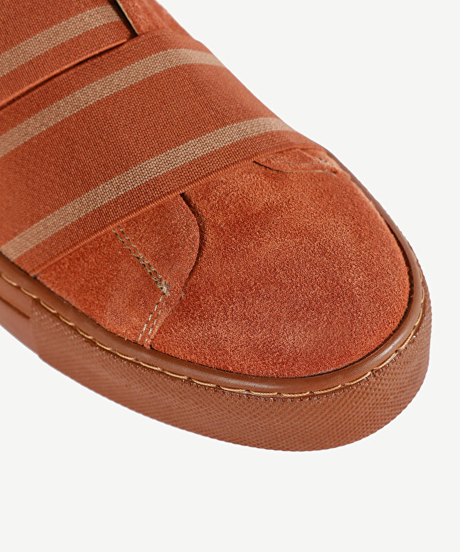 Lastikli Deri Sneaker