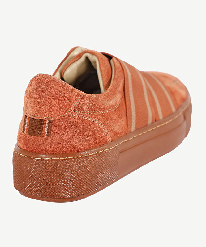 Lastikli Deri Sneaker