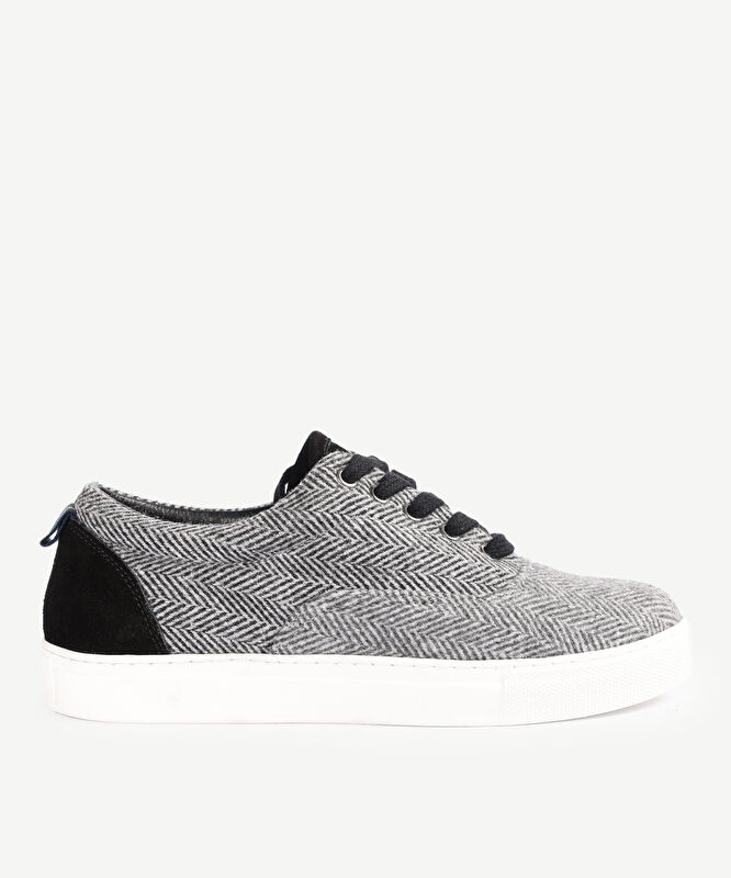 Balıksırt Desenli Kumaş Spor Ayakkabı