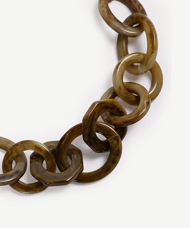 Reçine Formlu Kolye