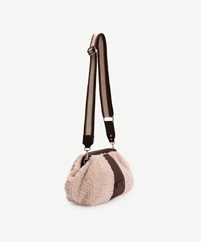 Deri Detaylı Peluş Portföy