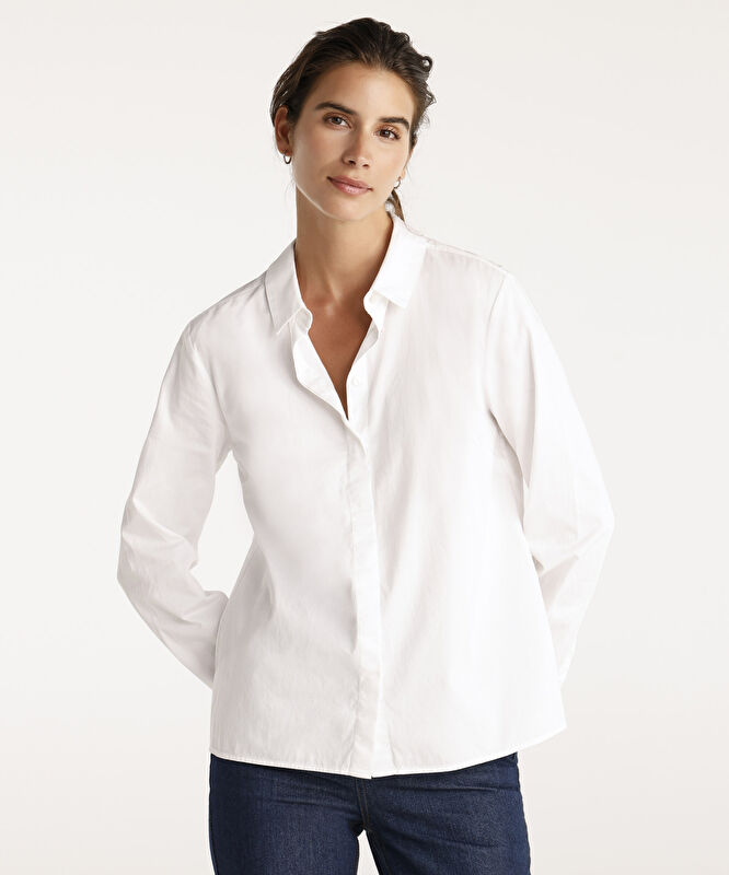 Uzun Kollu Düz Kesim Gömlek