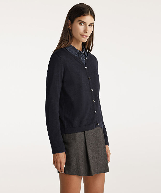 Bisiklet Yakalı Hırka