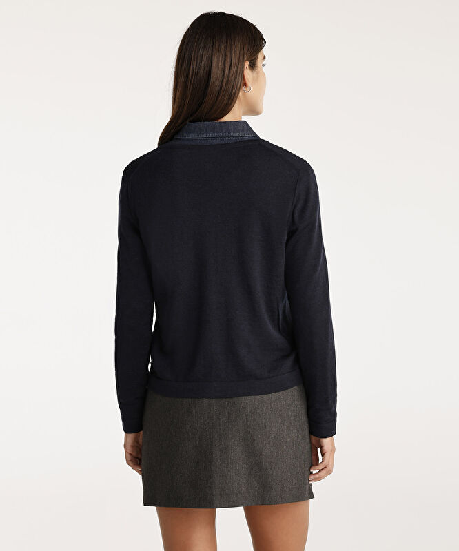 Bisiklet Yakalı Hırka