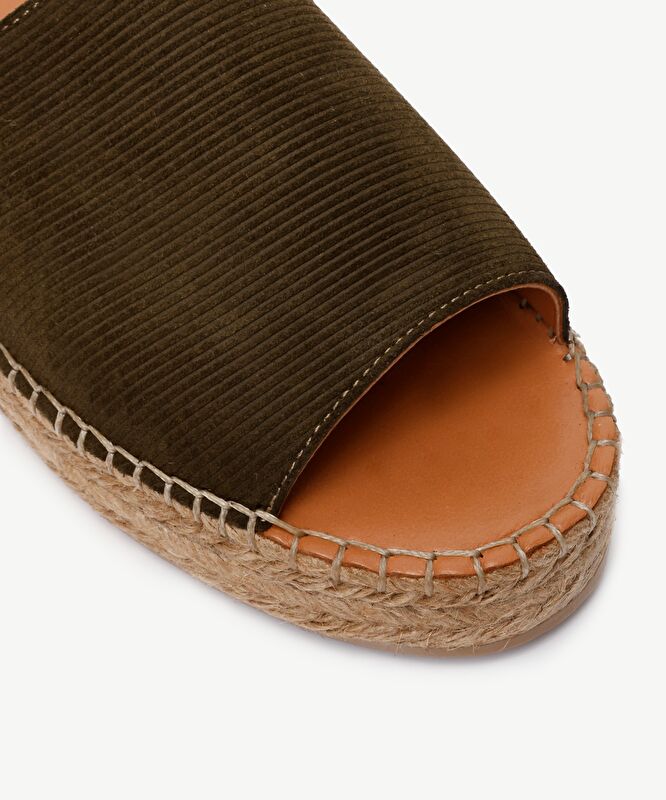 Deri  Espadril Terlik