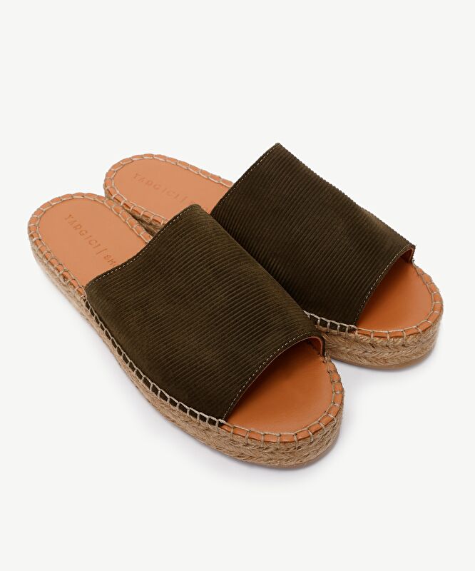 Deri  Espadril Terlik