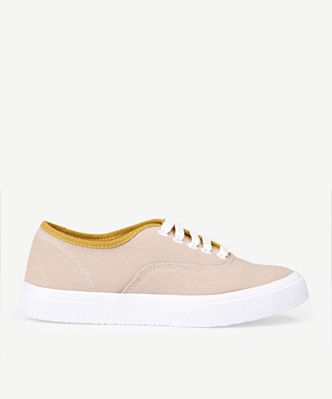 Düz Renk Kumaş Sneaker