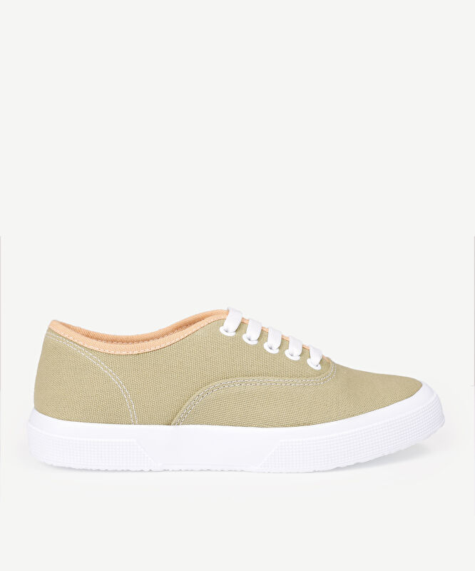 Düz Renk Kumaş Sneaker