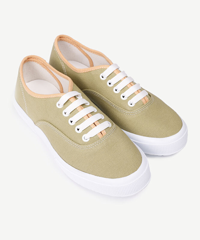 Düz Renk Kumaş Sneaker