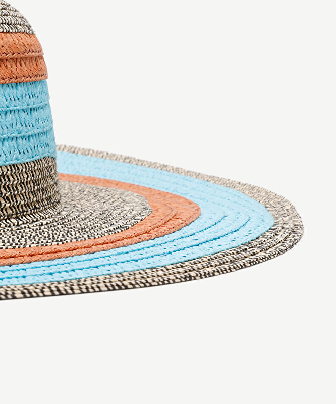 Çok Renkli Hasır Şapka