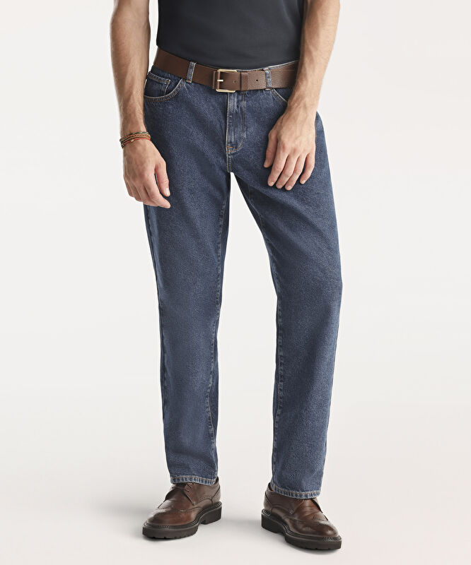 Relaxed Fit Erkek Denim Pantolon