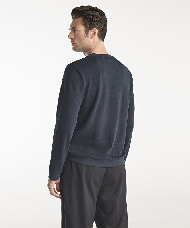 Bisiklet Yaka Uzun Kollu Sweatshirt