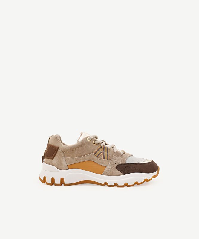 Kalın Tabanlı Deri Sneaker