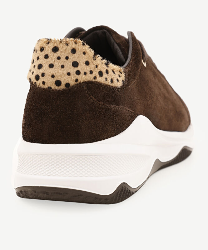 Tay Tüyü Detaylı Deri Sneaker