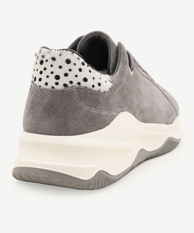 Tay Tüyü Detaylı Deri Sneaker