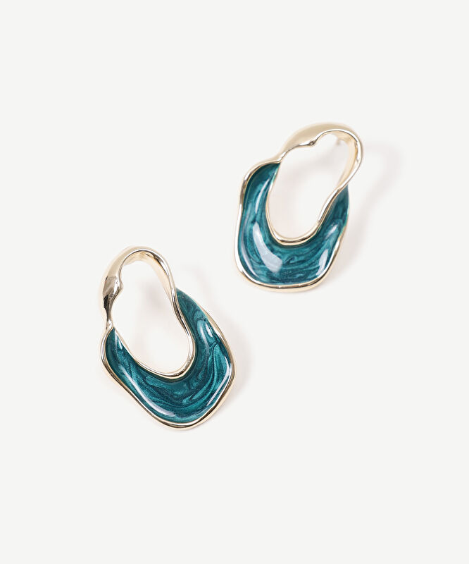 Renkli Asimetrik Küpe